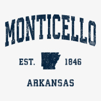 Monticello Arkansas Ar Vintage Athletic Navy Sports Design T Shirt Ladies Fitted T-shirt | Artistshot