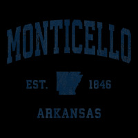 Monticello Arkansas Ar Vintage Athletic Navy Sports Design T Shirt Legging | Artistshot