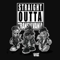 Straight Outta Transylvania Funny Urban Cartoon Vampires T Shirt Crop Top | Artistshot