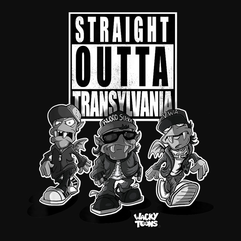 Straight Outta Transylvania Funny Urban Cartoon Vampires T Shirt Crop Top by cm-arts | Artistshot