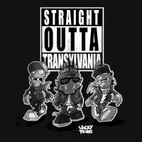 Straight Outta Transylvania Funny Urban Cartoon Vampires T Shirt Scorecard Crop Tee | Artistshot