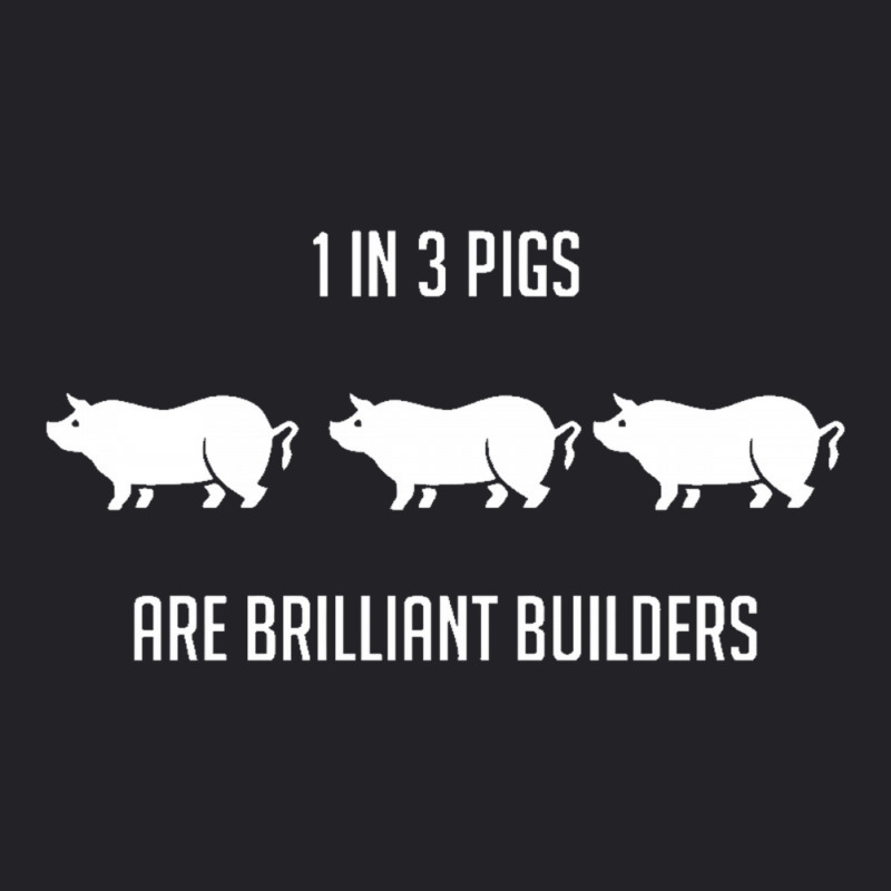 One In Three Pigs Are Brilliant Builders Youth Tee | Artistshot