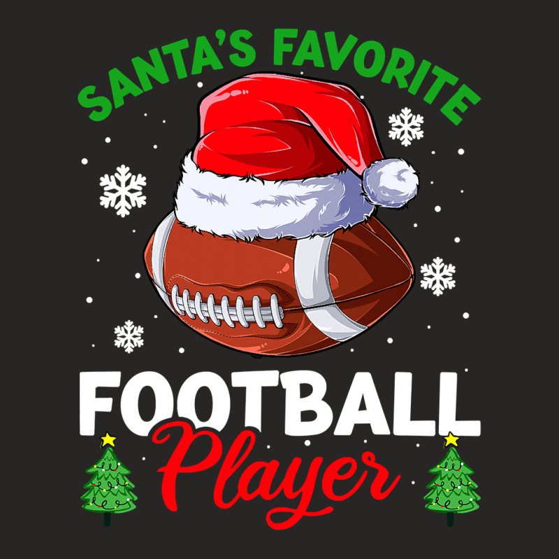 Football Santas Favorite Football Player Men Apparel Christmas Sport 1 Ladies Fitted T-Shirt by coolquirrell | Artistshot