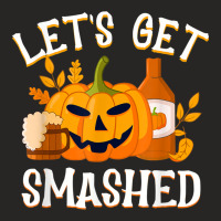 Pumpkin Let's Get Smashed Ladies Fitted T-shirt | Artistshot