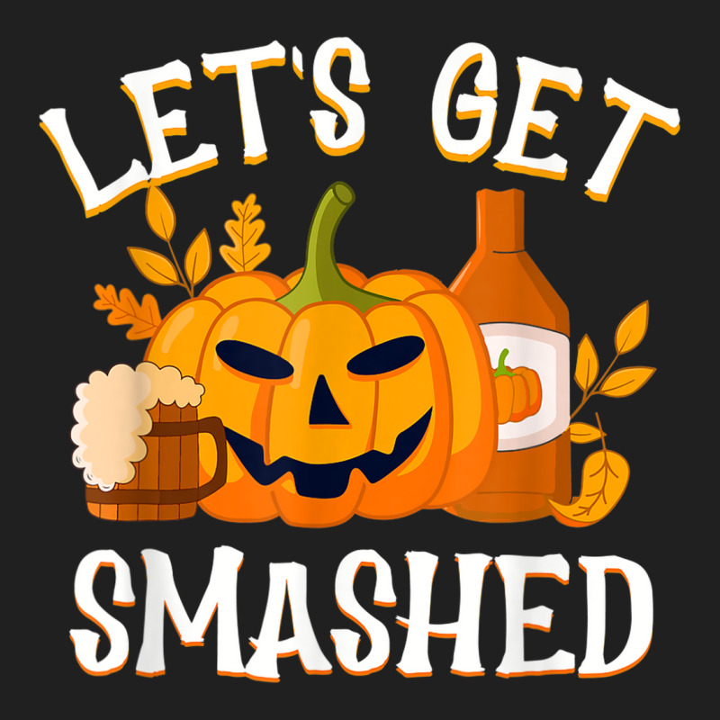 Pumpkin Let's Get Smashed Ladies Polo Shirt by August | Artistshot