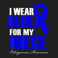 I Wear Blue For My Niece Osteogenesis Awareness Feather T Shirt Ladies Polo Shirt | Artistshot