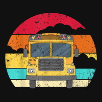 Retro Yellow School Bus For School Bus Driver And Busman Portrait Canvas Print | Artistshot