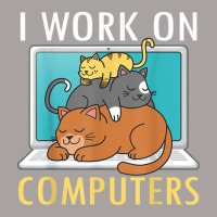 Funny I Work On Computers Cat Shirt Funny Computer Cat Lover Copy Racerback Tank | Artistshot