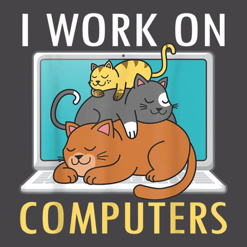 Funny I Work On Computers Cat Shirt Funny Computer Cat Lover Copy Ladies Polo Shirt by haxemaxagi | Artistshot