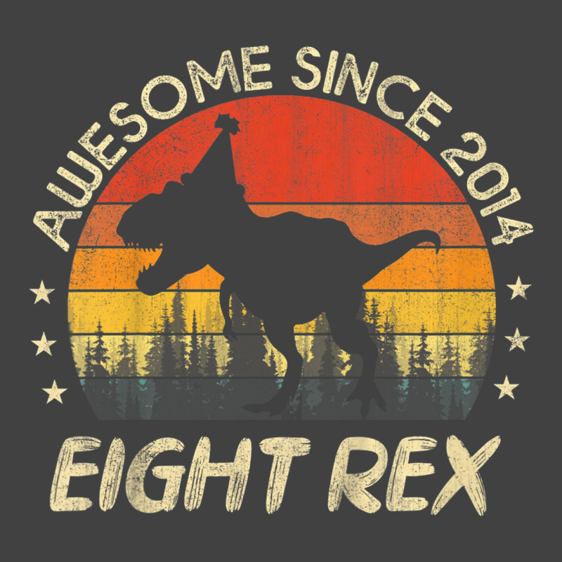 Kids 8 Year Old Gifts Eight Rex 8th Birthday Eighth Dinosaur Vintage T-shirt | Artistshot