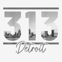 Detroit 313 Area Code Skyline Michigan Vintage T Shirt Adjustable Cap | Artistshot