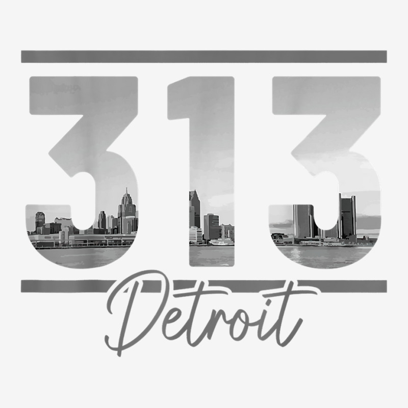 Detroit 313 Area Code Skyline Michigan Vintage T Shirt Adjustable Cap by cm-arts | Artistshot