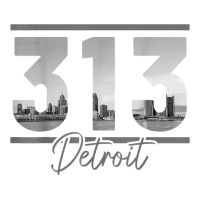 Detroit 313 Area Code Skyline Michigan Vintage T Shirt Baby Tee | Artistshot