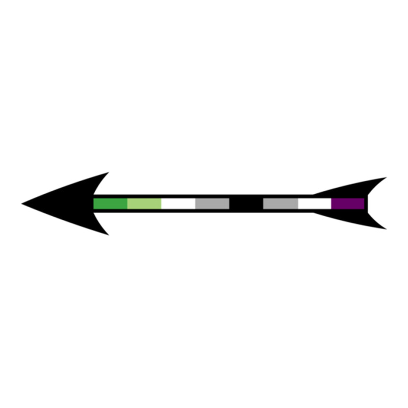 Aromantic Asexual Pride Arrow Sticker | Artistshot