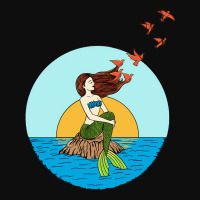 Mermaid And Birds, Mermaid And Birds Art, Mermaid And Birds Vintage, M Crop Top | Artistshot