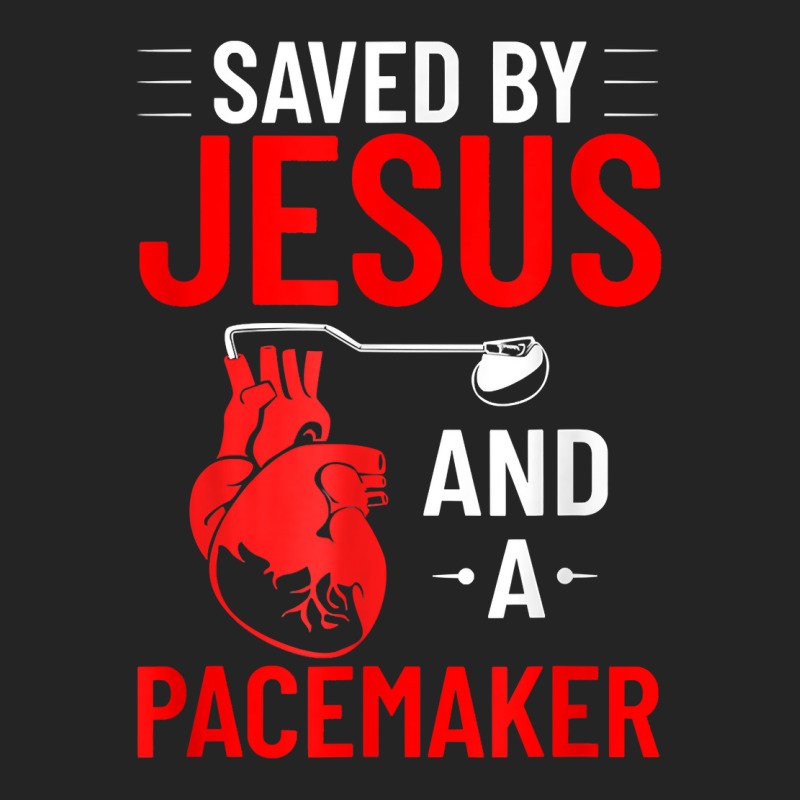 Saved By Jesus And A Pacemaker Heart Disease Awareness Funny T Shirt 3/4 Sleeve Shirt | Artistshot