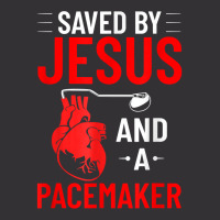 Saved By Jesus And A Pacemaker Heart Disease Awareness Funny T Shirt Vintage Short | Artistshot