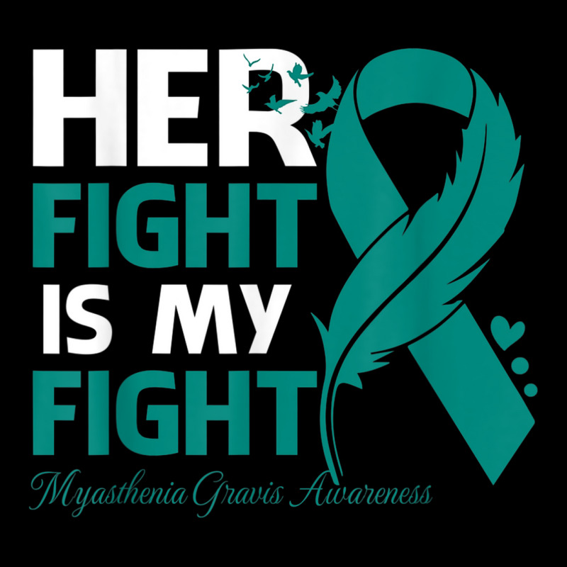 Her Fight Is My Fight Myasthenia Gravis Awareness Feather Adjustable Cap | Artistshot