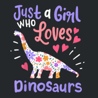 Dinosaur Dino Just A Girl Who Loves Dinosaurs Crewneck Sweatshirt | Artistshot