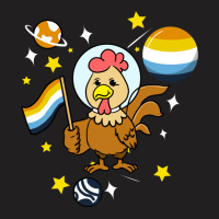 Chicken In Space Aroace Pride T-shirt | Artistshot