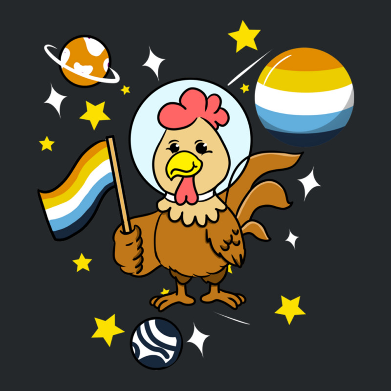 Chicken In Space Aroace Pride Crewneck Sweatshirt | Artistshot