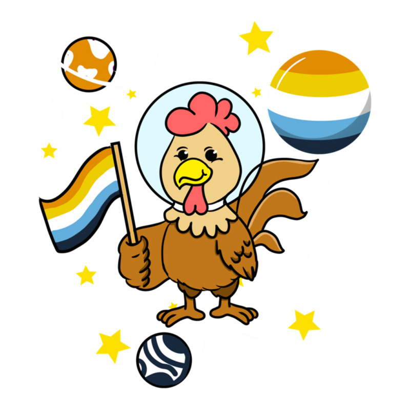 Chicken In Space Aroace Pride Sticker | Artistshot