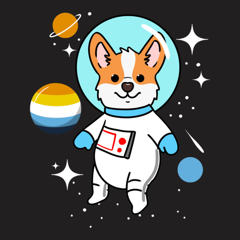 Corgi Space Aroace Pride T-shirt | Artistshot