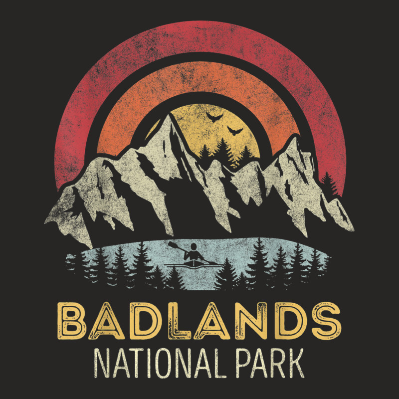 Badlands National Park Mountain Sunset Sunrise Ladies Fitted T-Shirt by Fashzilla | Artistshot