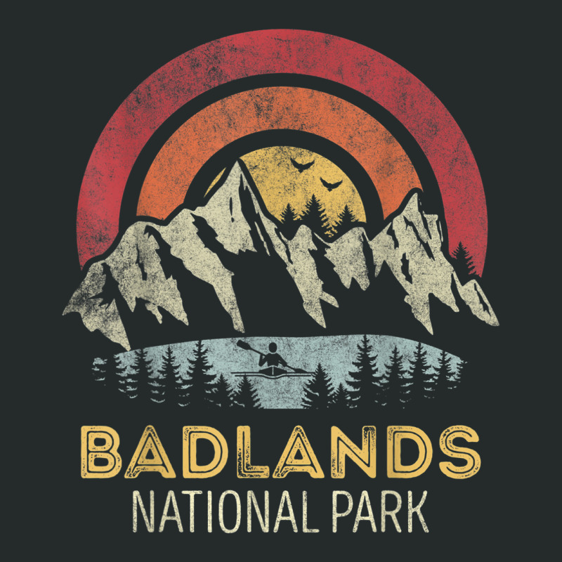 Badlands National Park Mountain Sunset Sunrise Women's Triblend Scoop T-shirt by Fashzilla | Artistshot