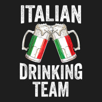 Italian Drinking Team Salute Italy Flag Funny Oktoberfest T Classic T-shirt | Artistshot