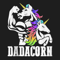 Manly Unicorn Muscle Dad And Daughter Dadacorn Fathers Day Tank Top Classic T-shirt | Artistshot