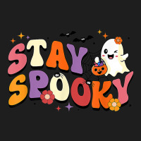 Stay Spooky Cute Ghost Pumpkin Groovy Halloween Women Men Classic T-shirt | Artistshot