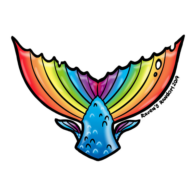 Rainbow Mermaid Tail, Rainbow Mermaid Tail Art, Rainbow Mermaid Tail V Sticker | Artistshot