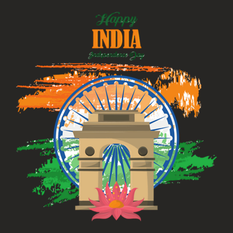 India Independence Day Ladies Fitted T-Shirt by DARRELLBARNES | Artistshot