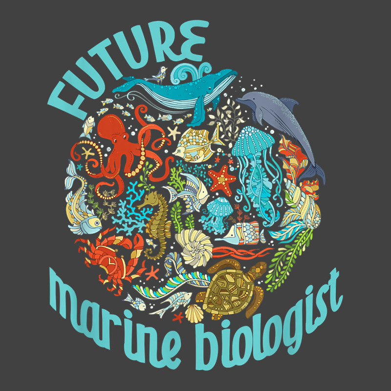 Future Marine Biologist Ocean Life Drawing Whale Octopus Vintage T-shirt | Artistshot