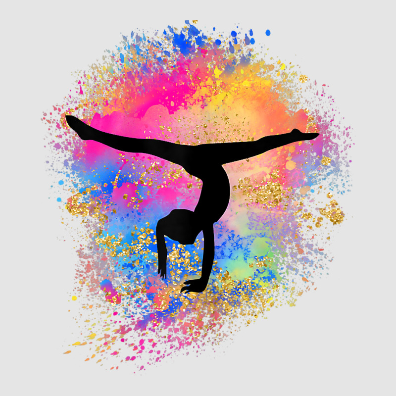 Girls Rainbow Gymnastics Female Gymnast Silhouette Handstand T Shirt Exclusive T-shirt by cm-arts | Artistshot