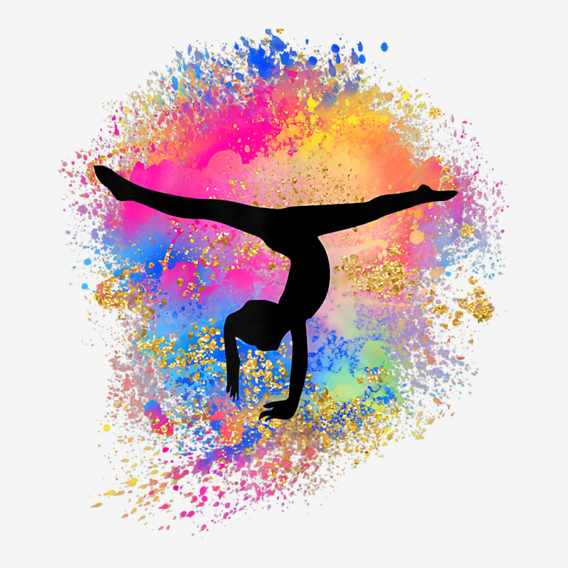 Girls Rainbow Gymnastics Female Gymnast Silhouette Handstand T Shirt Classic T-shirt by cm-arts | Artistshot