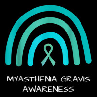 Teal Rainbow Ribbon Myasthenia Gravis Awareness Support Men's Long Sleeve Pajama Set | Artistshot