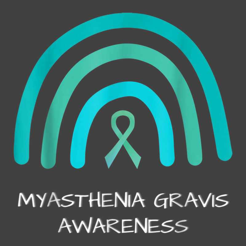 Teal Rainbow Ribbon Myasthenia Gravis Awareness Support Vintage T-shirt | Artistshot