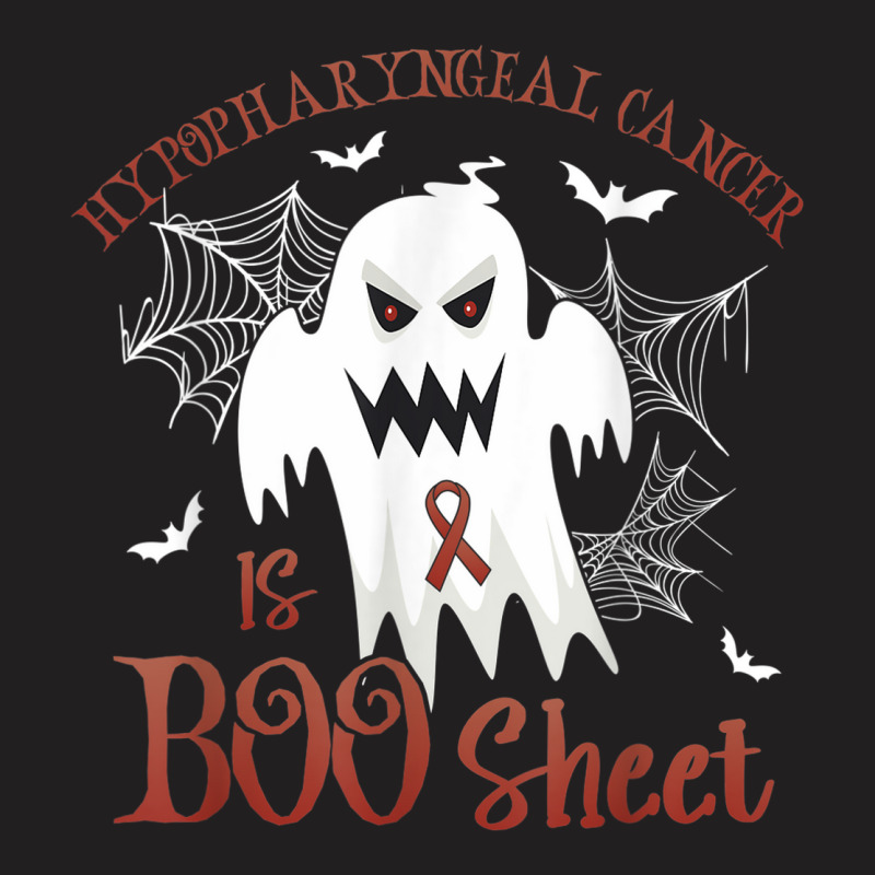 Hypopharyngeal Cancer Is Boo Sheet Burgundy Ivory Ribbon T-shirt | Artistshot