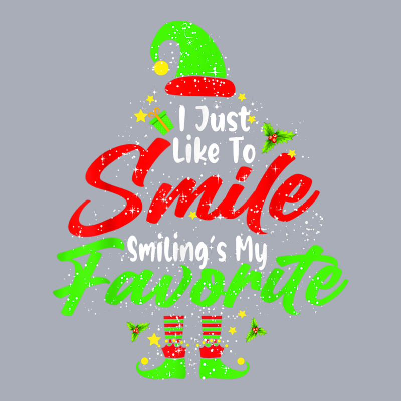 Smiling Is My Favorite Cute Christmas Elf Matching Family Tank Dress by Queens | Artistshot