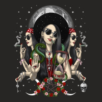 Hecate Triple Moon Goddess, Hecate Triple Moon Goddess Art, Hecate Tri Ladies Fitted T-shirt | Artistshot