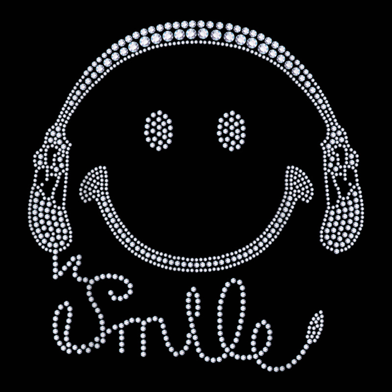 Smile Headphone Rhinestone Design For Woman Birthday Gril Toddler 3/4 Sleeve Tee by Outpost | Artistshot