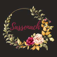 Sassenach Dragonfly Floral Wreath Gaelic Scottish Ladies Fitted T-shirt | Artistshot