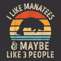 I Like Manatees And Maybe 3 People Sea Cow Lover Retro Men Vintage Hoodie | Artistshot