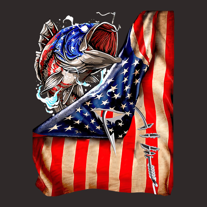 Fishing Hooked American Flag, Fishing Hooked American Flag Art, Fishin Racerback Tank by cm-arts | Artistshot