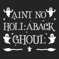 Womens Ain't No Hollaback Ghoul Halloween Boo Halloween Costume Vneck 3/4 Sleeve Shirt | Artistshot