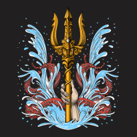 Poseidon Trident, Poseidon Trident Painting, Poseidon Trident Vintage, T-shirt | Artistshot