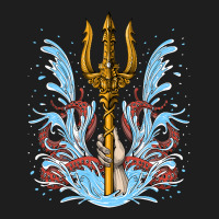 Poseidon Trident, Poseidon Trident Painting, Poseidon Trident Vintage, Classic T-shirt | Artistshot