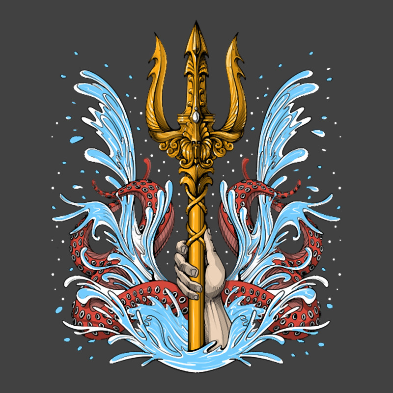 Poseidon Trident, Poseidon Trident Painting, Poseidon Trident Vintage, Vintage T-shirt | Artistshot